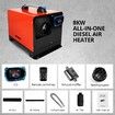 Diesel Air Heater 12V 8KW All-in-One Parking Car Truck Caravan LCD Remote Black and Orange