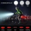 LED Bike Headlight and Back Light Set 2400 mAh 3+5 Light Modes, IPX5 Waterproof