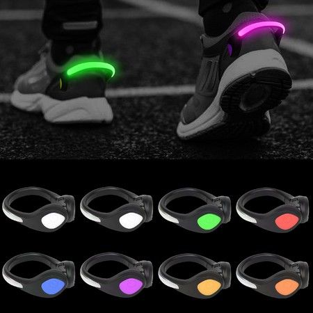 8 Pack Shoe Lights for Runners Clip On Shoe Clip Lights for Running at Night Walking Jogging Biking Cycling Safety Accessories