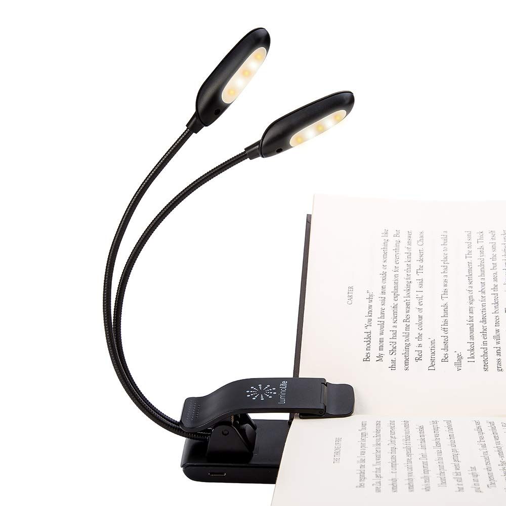 Double LED book light Warm & White