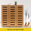 Wooden Shoe Storage Cabinet Shoe Rack Shelf Organiser for 30 Pairs Shoes Oak Colour