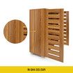 Wooden Shoe Storage Cabinet Shoe Rack Shelf Organiser for 30 Pairs Shoes Oak Colour
