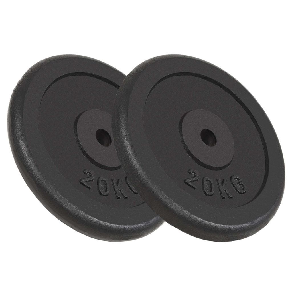 Weight Plates 2 pcs 40 kg Cast Iron