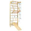 Indoor Climbing Playset with Ladders Rings Slide Wood