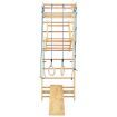 Indoor Climbing Playset with Ladders Rings Slide Wood