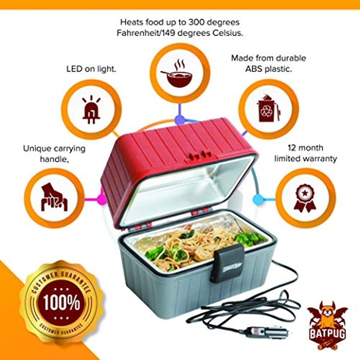 Portable Food Warmer 12 Volt With Built In Led Light Crazy Sales