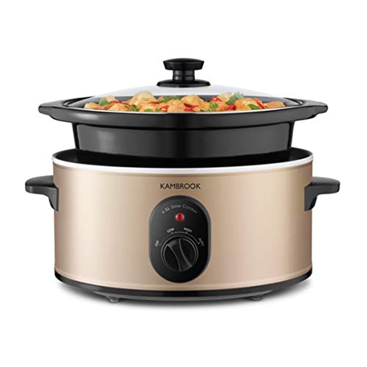 Kambrook Slow Cooker, 4.5 Liter, Champagne