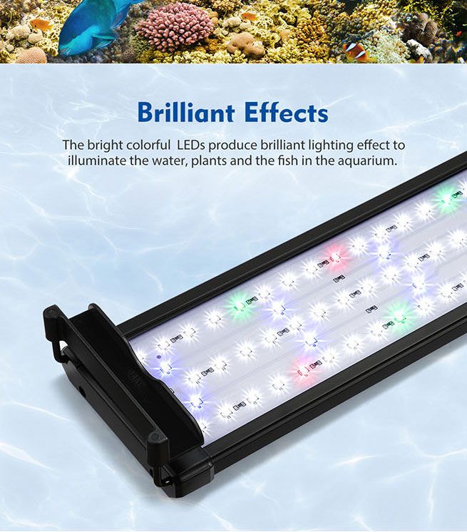 Colourful Aquarium LED Light Fish Tank Lighting Fixture for 120140cm
