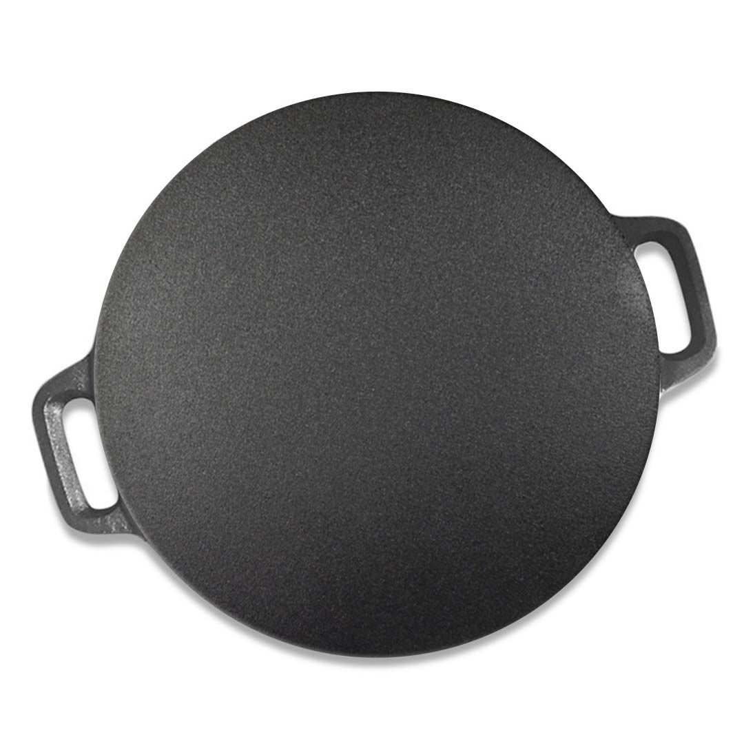 Cast Iron Induction Crepes Pan Baking Cookie Pancake Pizza Bakeware