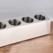 18/10 Stainless Steel Commercial Conical Utensils Cutlery Holder with 4 Holes