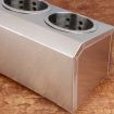 18/10 Stainless Steel Commercial Conical Utensils Cutlery Holder with 4 Holes
