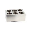 18/10 Stainless Steel Commercial Conical Utensils Cutlery Holder with 6 Holes