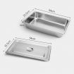 4X Gastronorm GN Pan Full Size 1/1 GN Pan 10cm Deep Stainless Steel Tray With Lid