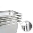 6X Gastronorm GN Pan Full Size 1/1 GN Pan 10cm Deep Stainless Steel Tray With Lid