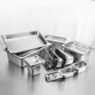 6X Gastronorm GN Pan Full Size 1/1 GN Pan 10cm Deep Stainless Steel Tray With Lid