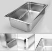 6X Gastronorm GN Pan Full Size 1/1 GN Pan 15cm Deep Stainless Steel Tray With Lid