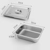 4X Gastronorm GN Pan Full Size 1/2 GN Pan 6.5cm Deep Stainless Steel Tray With Lid