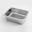 4X Gastronorm GN Pan Full Size 1/2 GN Pan 10cm Deep Stainless Steel Tray With Lid