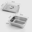 6X Gastronorm GN Pan Full Size 1/2 GN Pan 10cm Deep Stainless Steel Tray With Lid