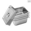4X Gastronorm GN Pan Full Size 1/2 GN Pan 15cm Deep Stainless Steel With Lid