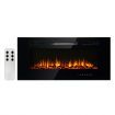 Maxkon 40 Inch Wall Recessed Mounted Electric Fireplace Heater 900/1800W w/5 Flame Settings