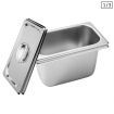 2X Gastronorm GN Pan Full Size 1/3 GN Pan 15cm Deep Stainless Steel Tray With Lid