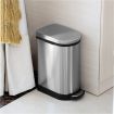 Foot Pedal Stainless Steel Rubbish Recycling Garbage Waste Trash Bin 10L U