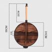 2X 31cm Commercial Cast Iron Wok FryPan Fry Pan with Wooden Lid