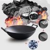 32cm Commercial Cast Iron Wok FryPan Fry Pan with Double Handle