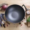 32cm Commercial Cast Iron Wok FryPan Fry Pan with Double Handle