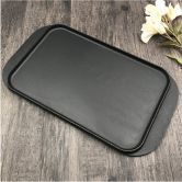 47cm Cast Iron Ridged Griddle Hot Plate Grill Pan BBQ Stovetop