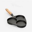 2X 3 Mold Cast Iron Breakfast Fried Egg Pancake Omelette Fry Pan