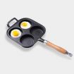 2X 4 Mold Cast Iron Breakfast Fried Egg Pancake Omelette Fry Pan