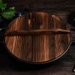 2X 29cm Round Cast Iron Pre-seasoned Deep Baking Pizza Frying Pan Skillet with Wooden Lid