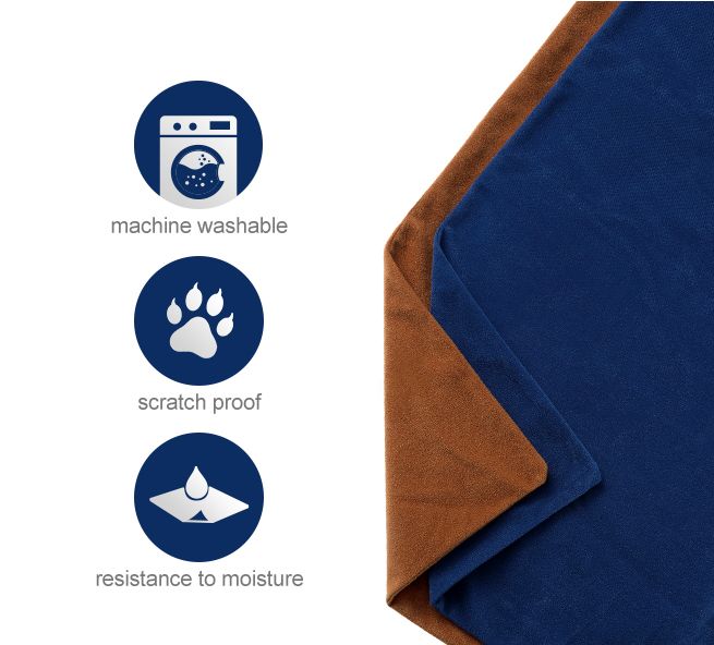 Petscene XL Pet Heating Pad Heated Cat Dog Bed Electric Pet Heating Mat with Thermal Protection 90x60CM