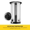 Maxkon 28L Stainless Steel Hot Water Urn 2500W Electric Hot Beverage Dispenser with Boil Dry Protection