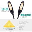 Rechargeable Warm& White 10 LED book light