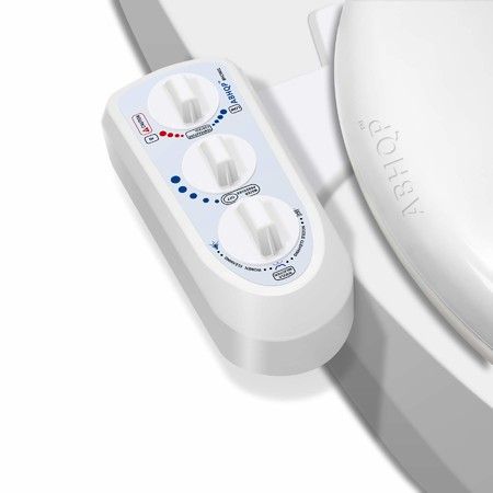 Self Cleaning Hot and Cold Water Bidet  Dual Nozzle (Male & Female) - Non-Electric Mechanical Bidet Toilet Attachment  With Temperature 12 Mo