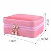 Travel Jewellery Box,Small Faux Leather Travel Jewellery Box Organizer,Display Storage Case for Rings,Earrings,Necklaces,Jewellery Storage Box Organiser Women Girls(Pink)