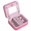 Travel Jewellery Box,Small Faux Leather Travel Jewellery Box Organizer,Display Storage Case for Rings,Earrings,Necklaces,Jewellery Storage Box Organiser Women Girls(Pink)