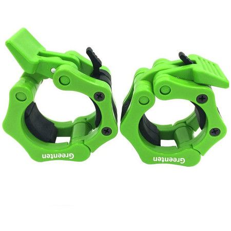 Olympic Barbell Clamps 2 inch Quick Release Pair of Locking 2" Pro Olympic Weight Bar Plate Locks Collar Clips for Workout Weightlifting Fitness Training