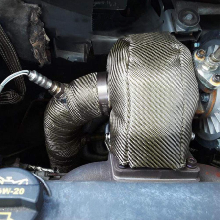 Titanium U-Silica Turbo Blanket Heat Shield Cover For T3 Stainless Steel Mesh