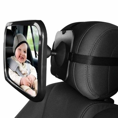 Adjustable Baby Car Mirror Car Back Seat Rear-View Facing Headrest Mount Child Kids Infant Baby Safety Monitor Accessories, Crystal Clear Reflection