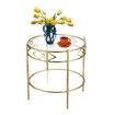 2-Tier Sofa Side Round Table Living Room Couch Tray Table 