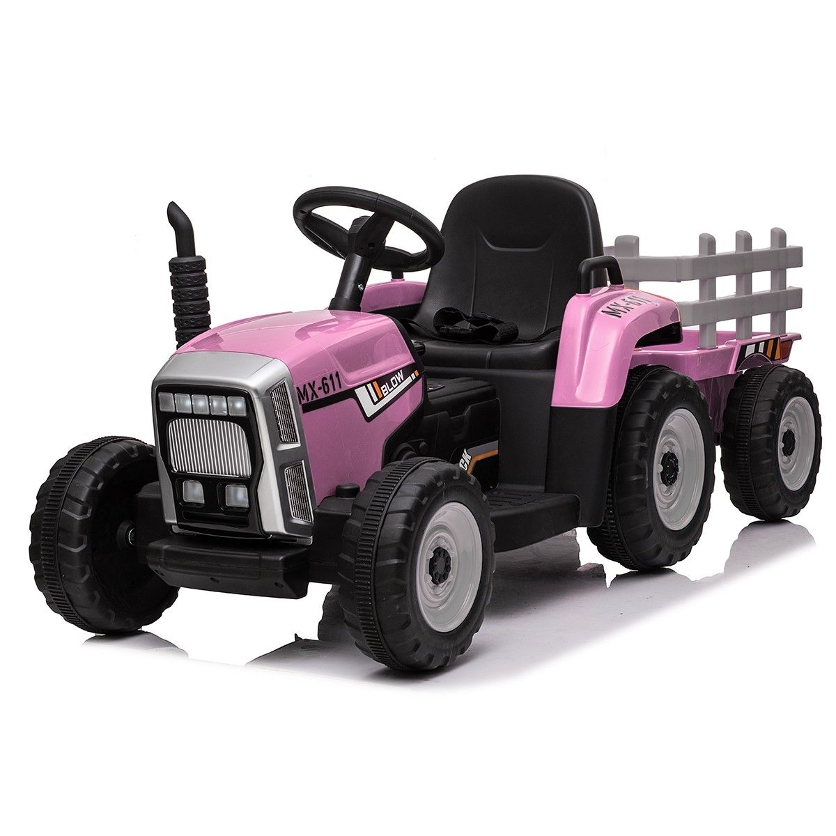 Kids Farm Tractor Electric Ride On Toys 2.4G R/C Remote Control Cars w ...