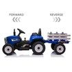 Kids Farm Tractor Electric Ride On Toys 2.4G R/C Remote Control Cars w/ Trailer Blue 