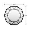 Geometric Shaped 10-Sided Wall Mirror Decorative Vanity Mirror Black Frames