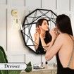 Geometric Shaped 10-Sided Wall Mirror Decorative Vanity Mirror Black Frames