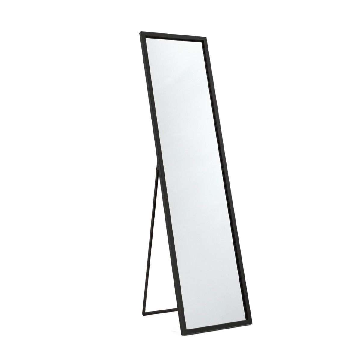 Multipurpose Full Length Mirror Floor Standing Mirror w/ Rectangle Metal Frame 36cm x 2cm x
