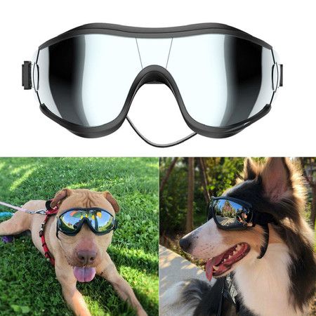 Dog Sunglasses Goggles, UV Protection Wind Dust Fog Protection  Eye Wear Protection with Adjustable Strap for Medium or Large Dog